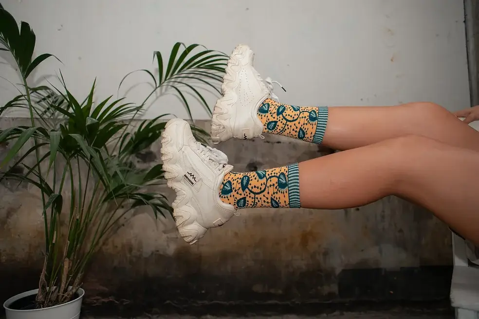 Olisha socks - Wholesale Socks - Unisex - Faly Saffron - Organic Cotton Socks2