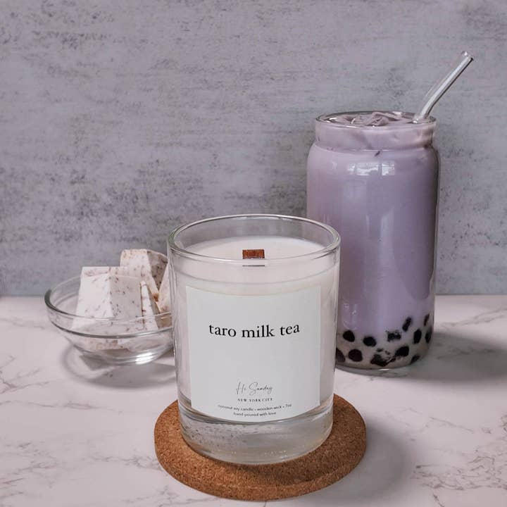 Hi Sunday Collective - Wholesale Jar/Filled Candle - TARO MILK TEA2