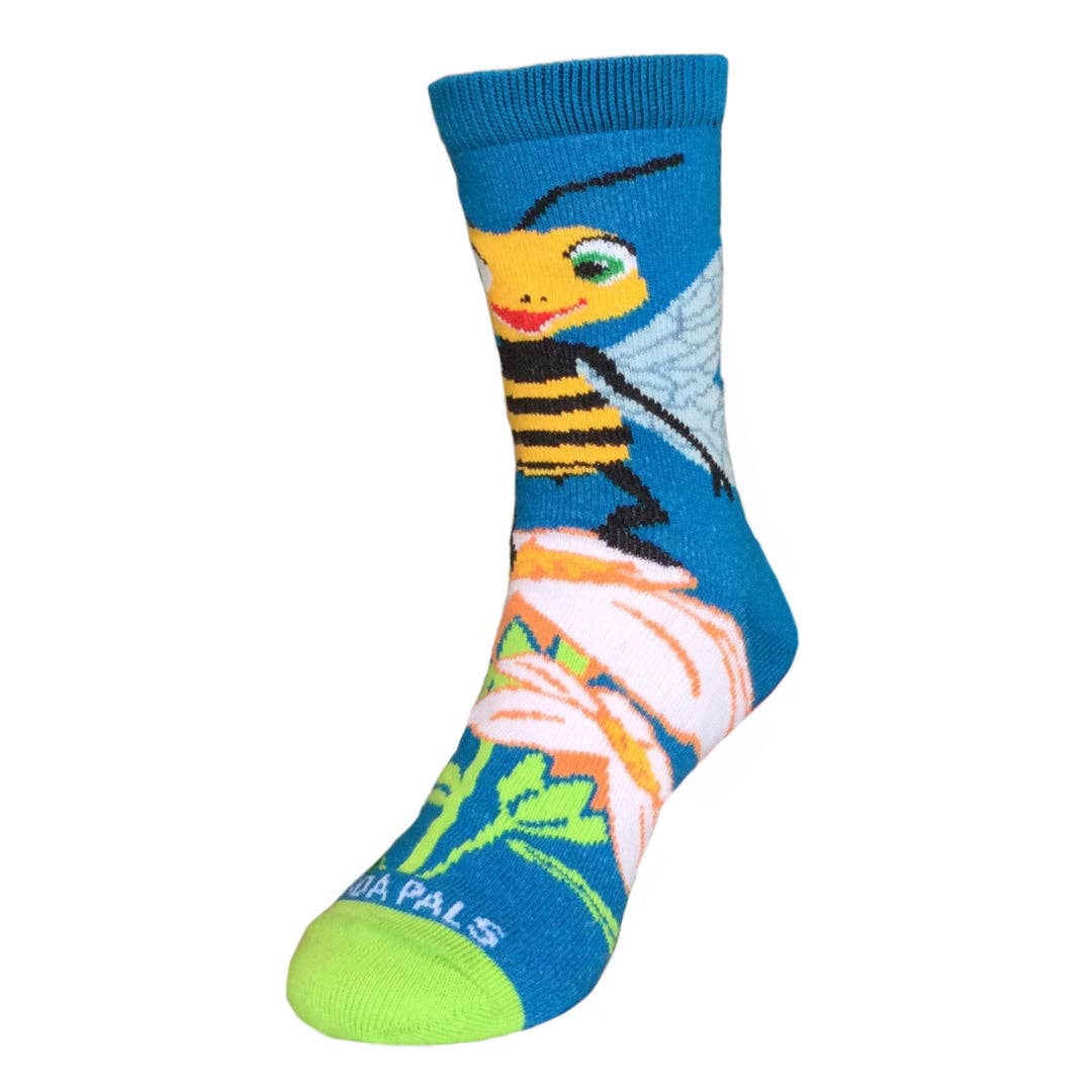 Sock Panda – wholesale Socks – Child – Bees Loving Flower Socks (Ages 3-7)5