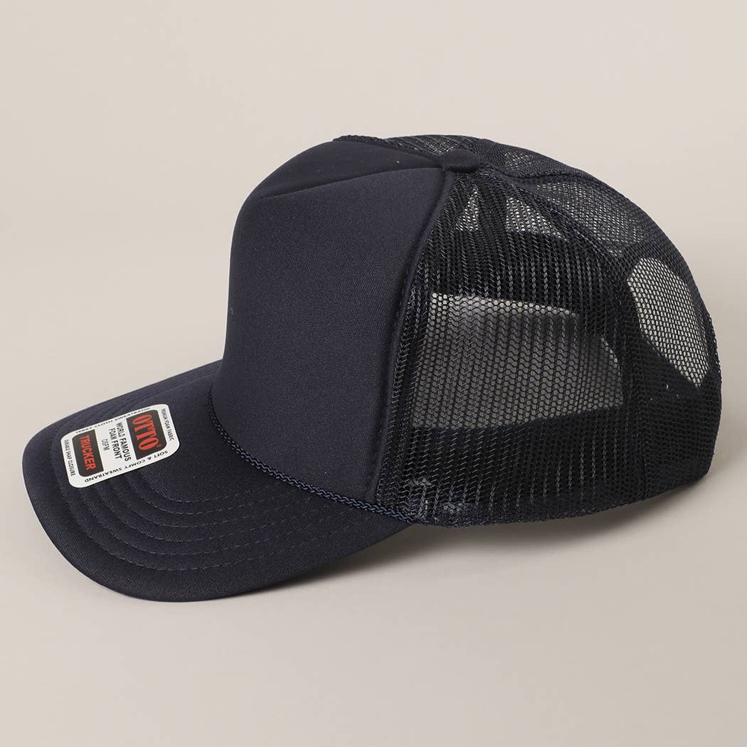 Fashion City - Wholesale Trucker Hat - Unisex - Solid Color OTTO 5-Panel Foam Mesh Back Trucker Hat53