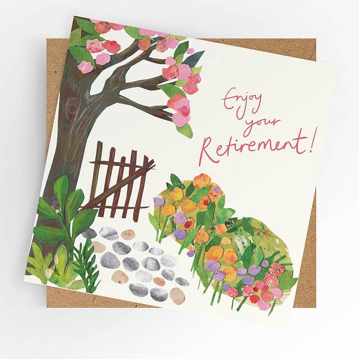 Retirement card, garden path for wholesale by Under the Willow Tree