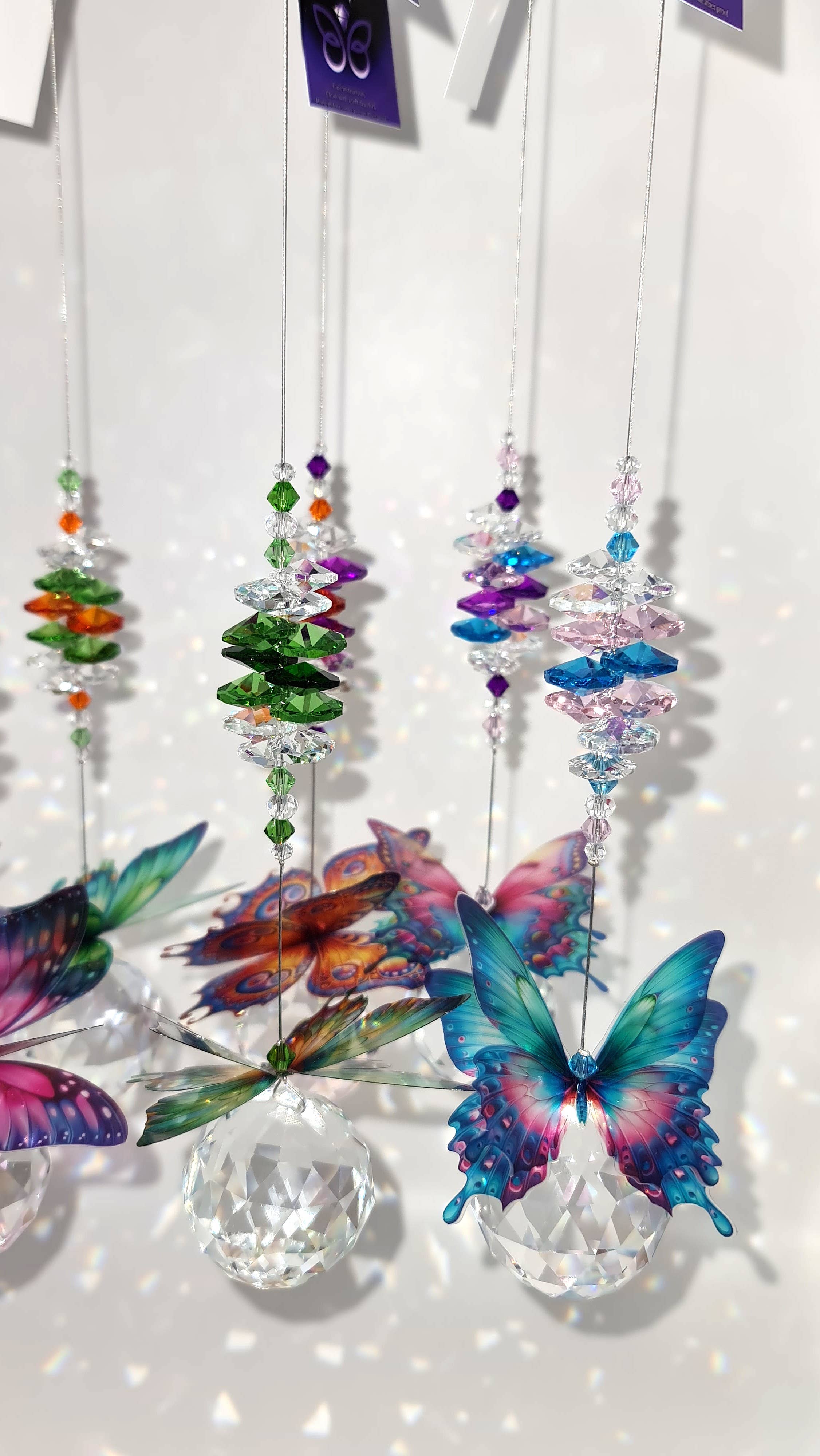 Gifts N Crystals – wholesale Suncatcher – Butterfly Suncatchers- large size BFSC-L8