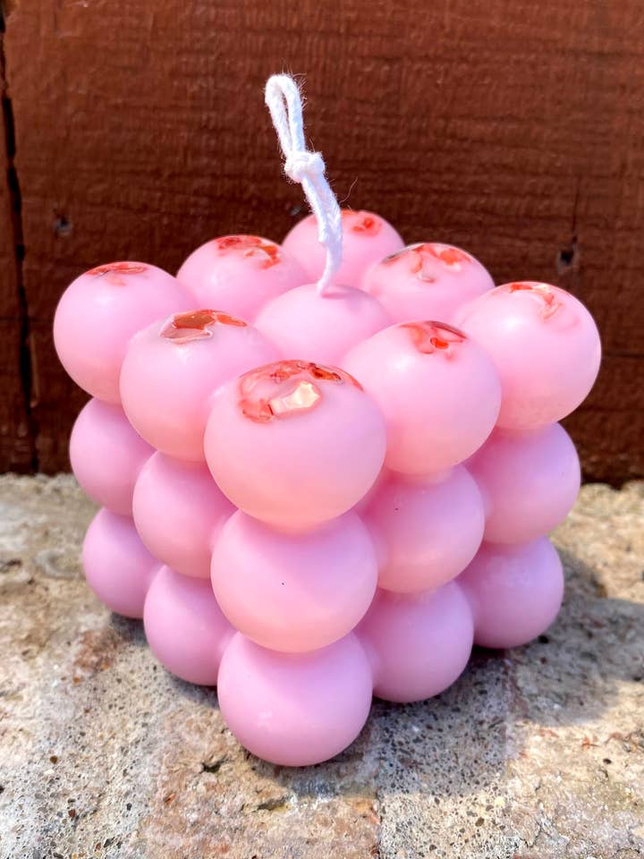 Bubble Cube Candle for wholesale by KatiKrafts