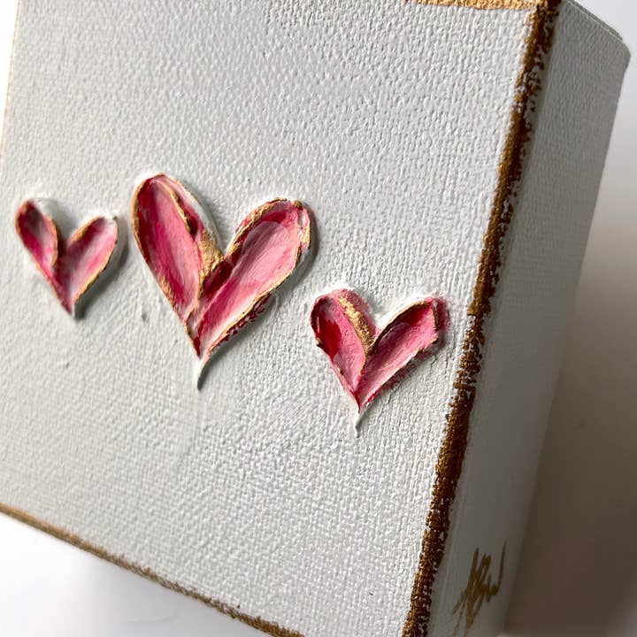 Coddiwomple – Großhandel Malen/Zeichnen – Kleines Herz-Trio-Leinwand | Valentinstag Ostern Anmut heilig3