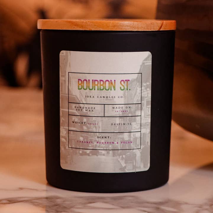 Bourbon ST. for wholesale by Joka Candles Co.