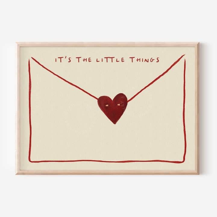 Det er de små ting Kærlighedsbrev Print for engroshandel hos byKHAY