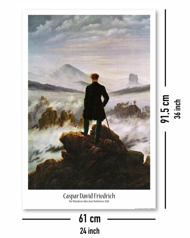 Close Up GmbH - Wholesale Art Print - Caspar David Friedrich: The Wanderer above the Sea of Fog3