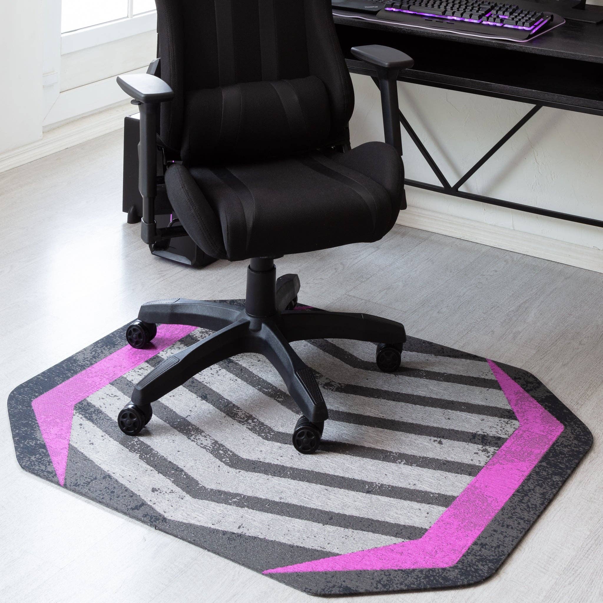 Anji Mountain - Wholesale Floor Mat - Prizm Purple Gaming Rug'd Chair Mat™5