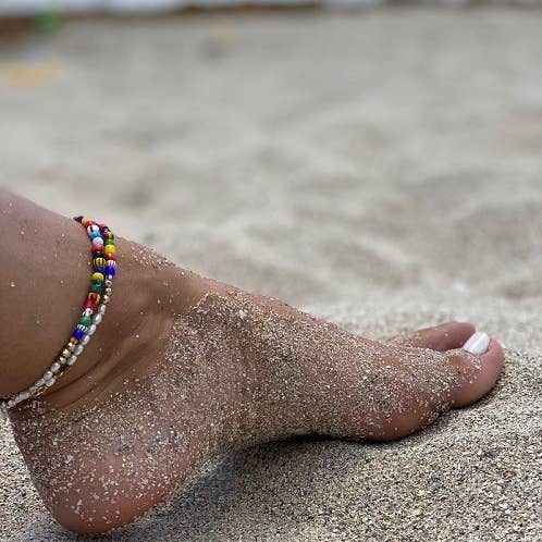 Gargantilla, pulsera y tobillera Color My Rainbow de 3 vías para venta al por mayor de Lexi Jewelry