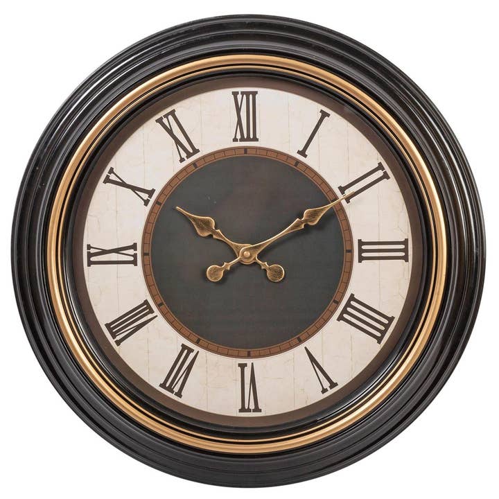 Kiera Grace Everett 20" Wall Clock Brushed Dark Brown for wholesale by Kiera Grace