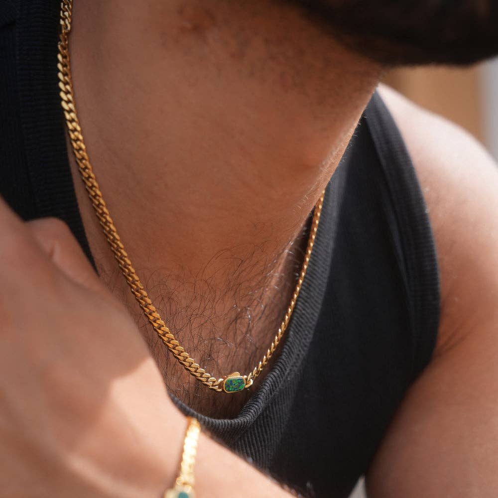 Opal Cuban Chain (5MM) - Gold for wholesale on Faire7