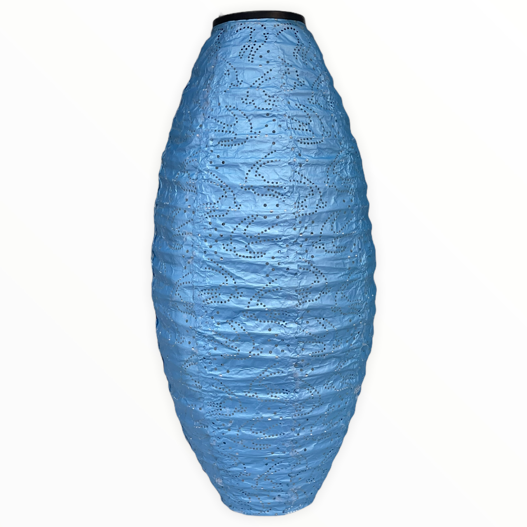 Delicious Designs Ltd - Wholesale Lantern - Solar Lantern - Long Oval Blue Birds 45cm3