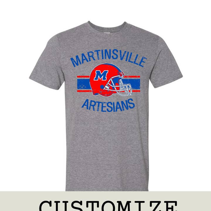 Custom Vintage Retro Football Tee for wholesale by 222 PARKSIDE