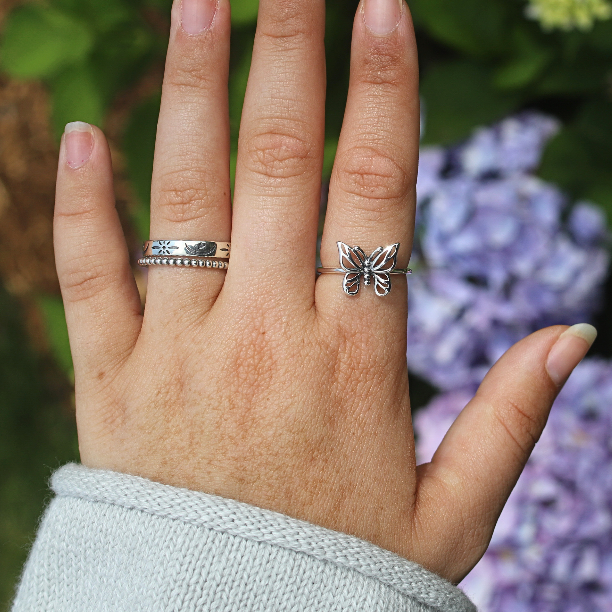 Moonrise Jewelry - Wholesale Band/Stacked Ring - R-79 Butterfly Ring1