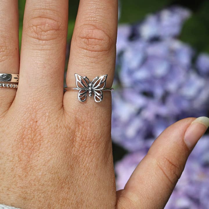 Moonrise Jewelry - Vente Anneau/bague à empiler - Bague papillon R-791