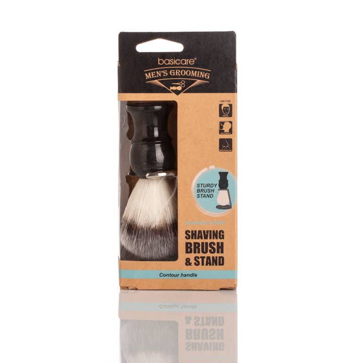 basicare - Vendita all'ingrosso Pennello da barba - Uomo - Pennello da barba con supporto in acciaio inossidabile1