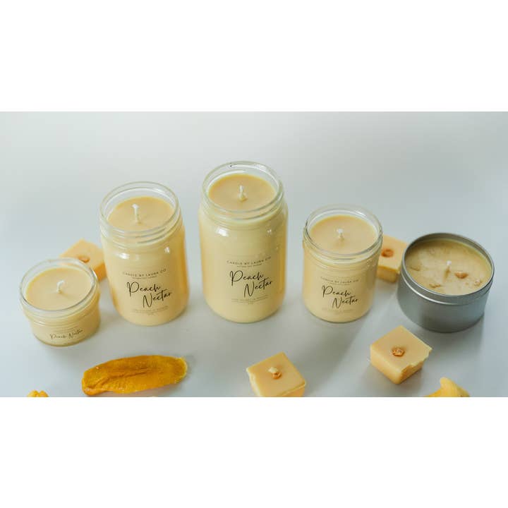Candles By Laura - Wholesale Jar/Filled Candle - Peach Nectar Soy Jar Candle1