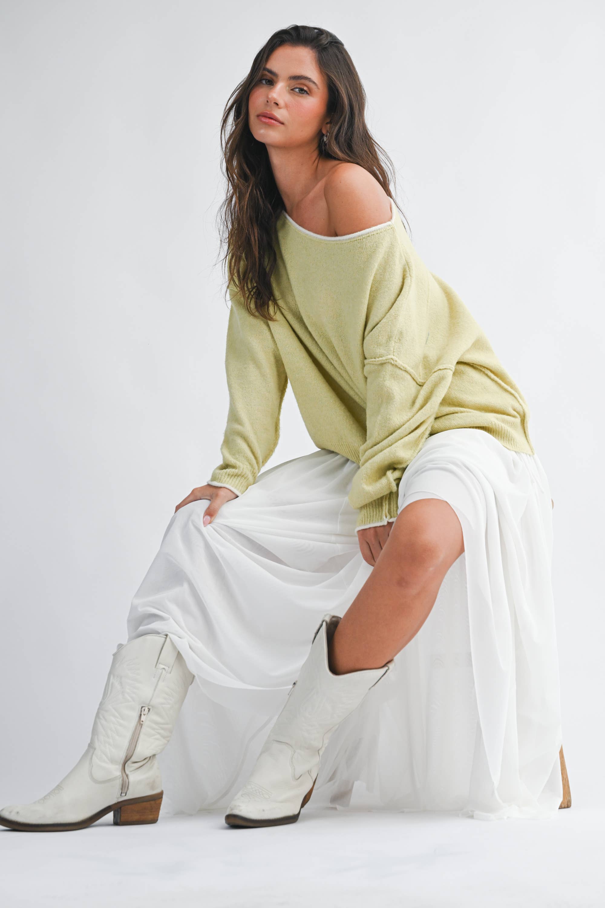 AEMI + CO - Wholesale Skirt - Women's - 7185GK Flowy Mesh Maxi Skirt19