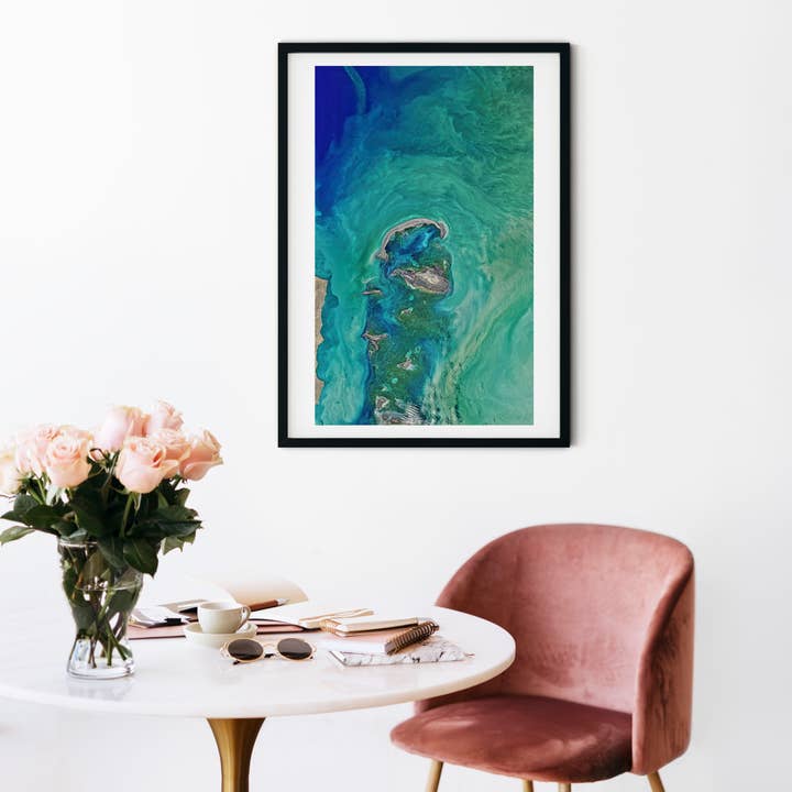 Indrammet Ocean Photography Print for engroshandel hos Lelloliving