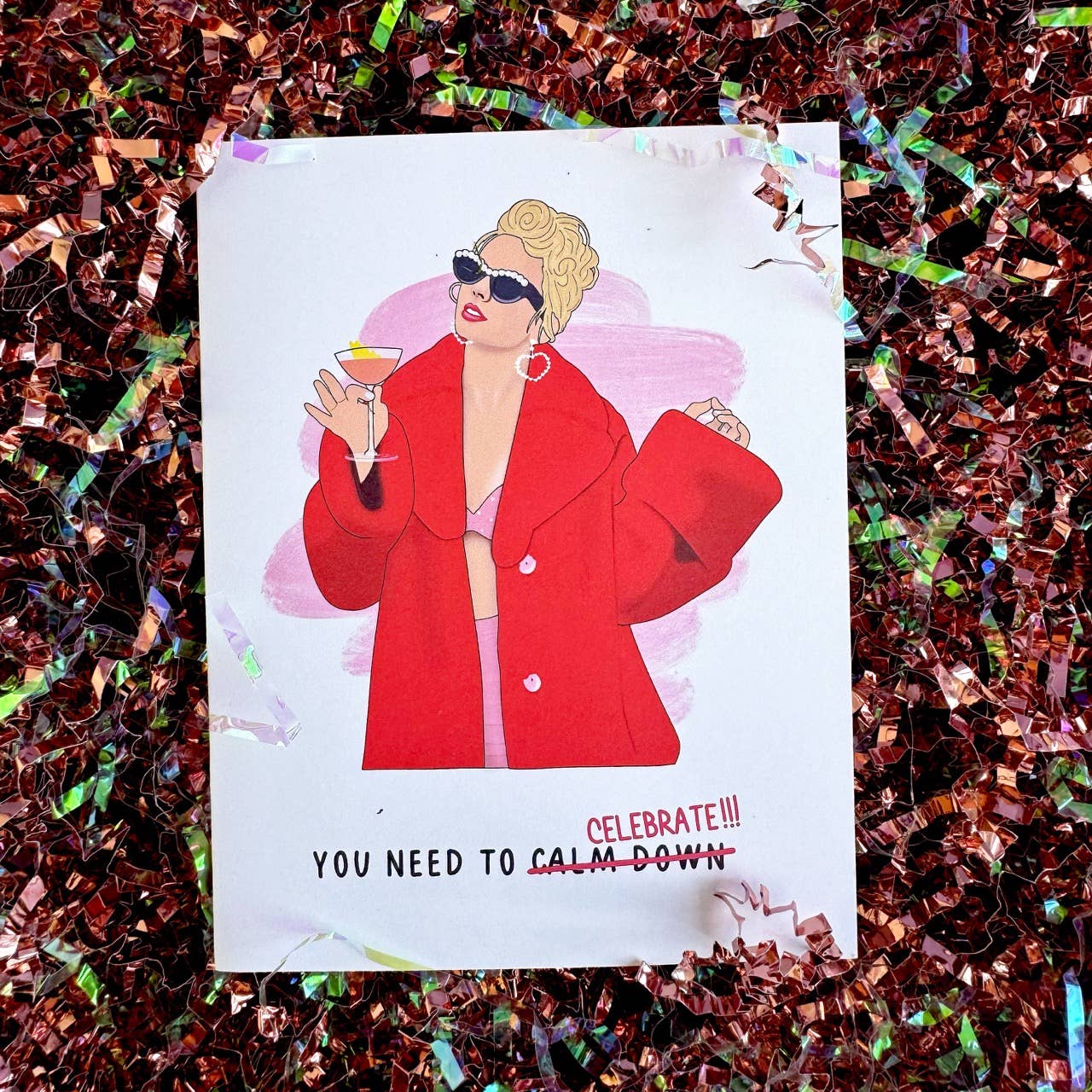 Shop Trimmings - Venta al por mayor Tarjetas de felicitación - Tarjeta de felicitación TS You Need to Calm Down (Celebrate)2