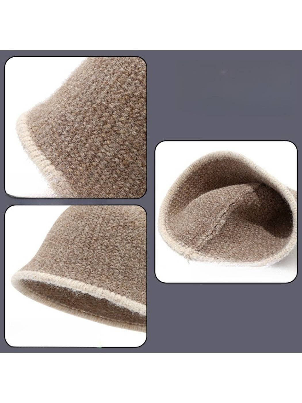 Funkyrel® Atzbranding Limited - Wholesale Bucket Hat - Women's - Haila - Color-Block Knitted Bucket Hat for Women5