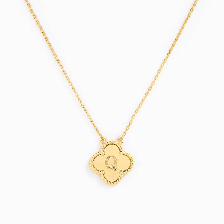 Sessori - Wholesale Pendant/Charm Necklace - Clover Letter Initial Pendant Necklace13
