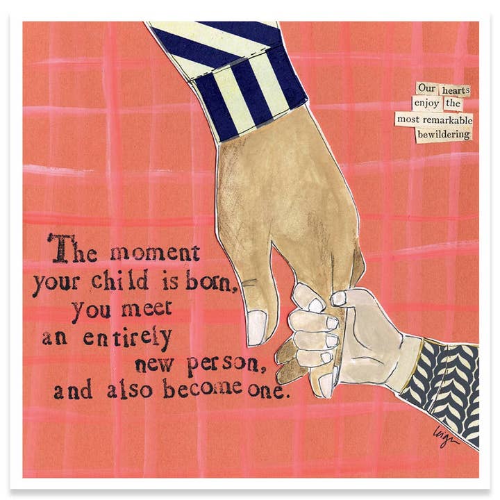 ENTIRELY NEW NEW BABY GREETING CARD 5.5 x 5.5" for wholesale by Calypso Cards LLC