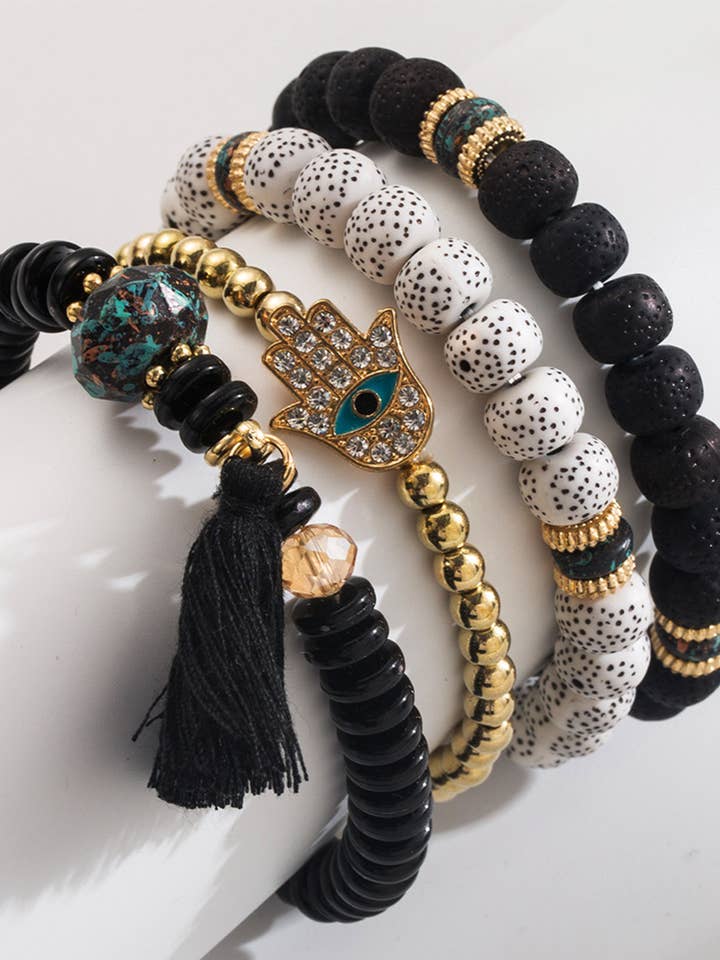 Boheemse Kwade Oog Kwastje Meerdere Lagen Armband HMSP27 voor wholesale door UNISHE