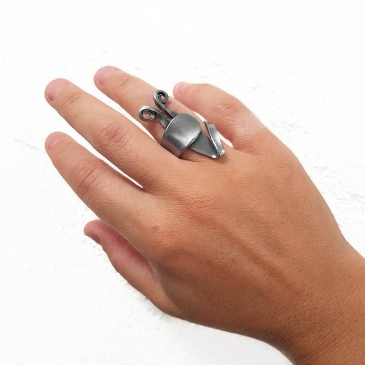 Gleamlety - Vendita all'ingrosso Anelli cocktail/statement - Anello Forchetta gioielli con posate