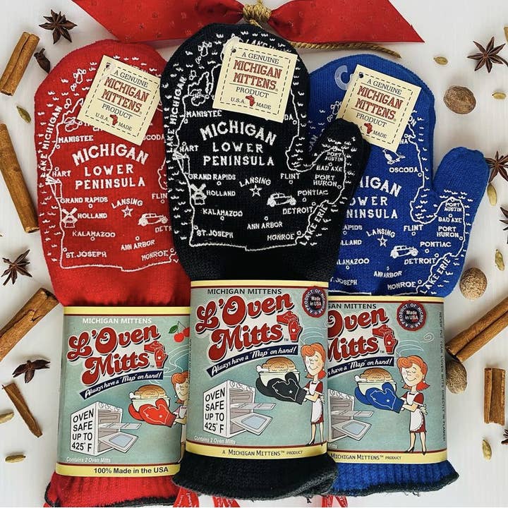 Michigan Mittens - Wholesale Oven Mitt/Pot Holder - Michigan L'Oven Mitts - Now we're cookin'
