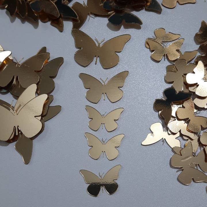 Gold Acrylic Butterfly for Cake or Cupcake Decor — 3 cm
for wholesale by Cherish Deal