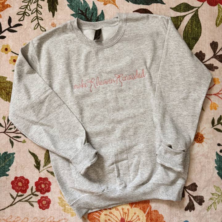 Embroidered Make Heaven Crowded Crewneck for wholesale by Chandler’s Crafts and Creations