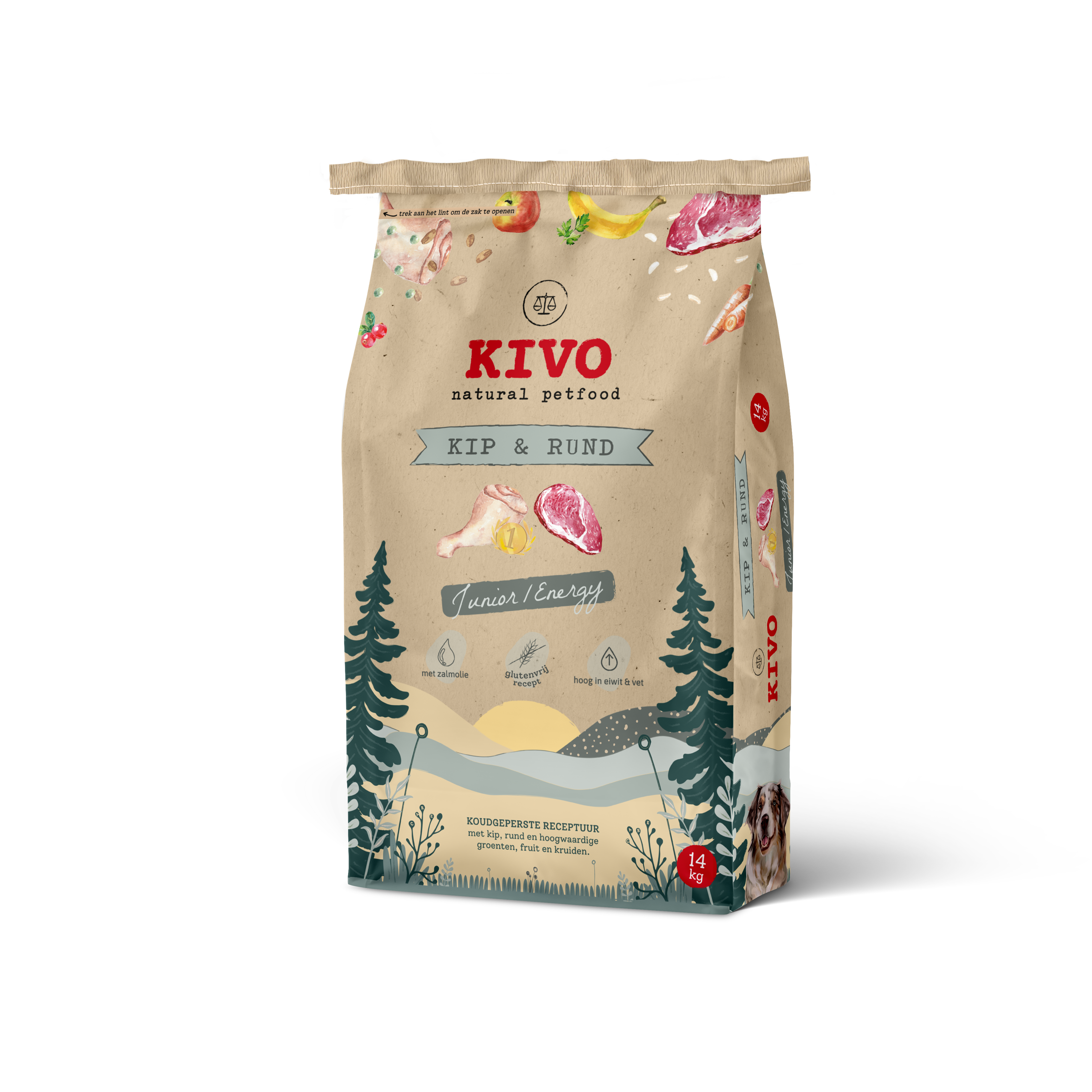 Kivo Petfood - Wholesale Pet Food - Dog - Chicken &amp; Beef - Junior/Energy - Cold Pressed - Gluten Free3