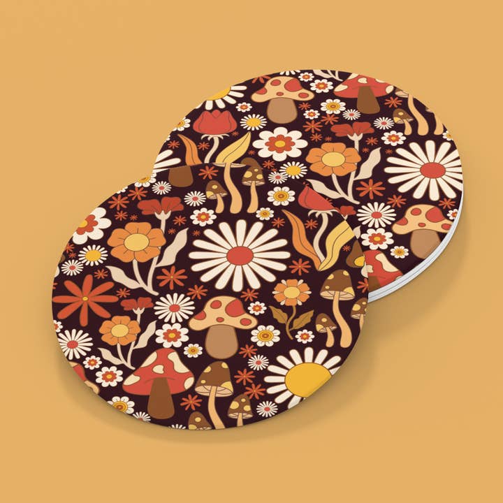 Autumn Mushie | Set of 2 | Coasters for wholesale by amarieacreates