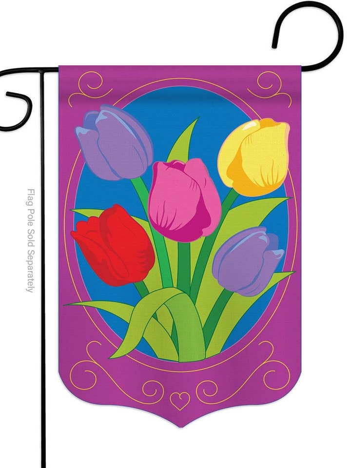 Flag Tulips Floral Tulip Garden House - Decorazioni per la casa per la vendita all'ingrosso da parte di Two Group Flag Co