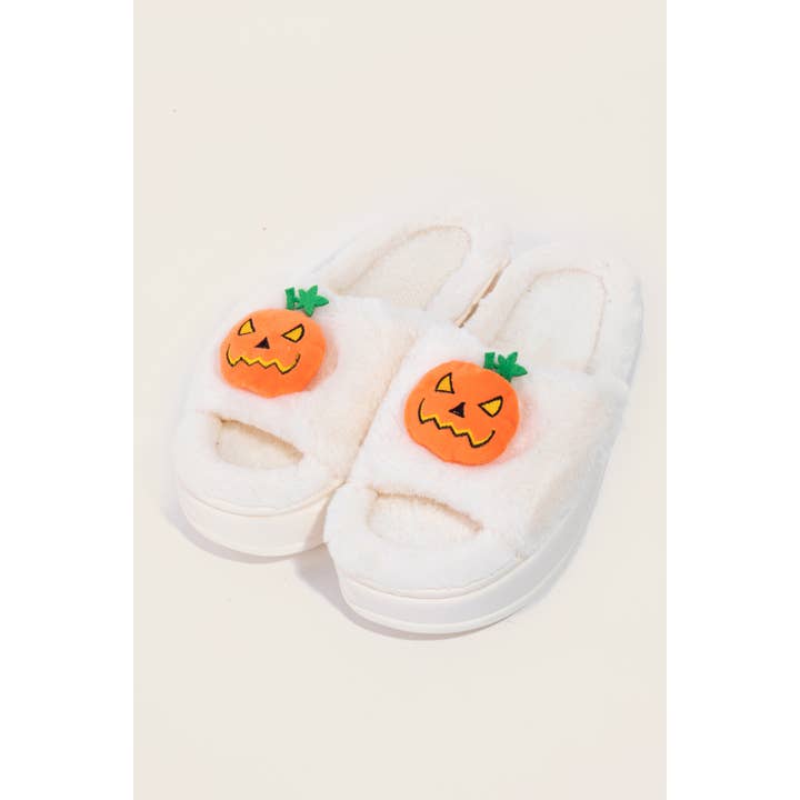 Pumpkin Decor Halloween Slippers for wholesale by Anarchy Street
