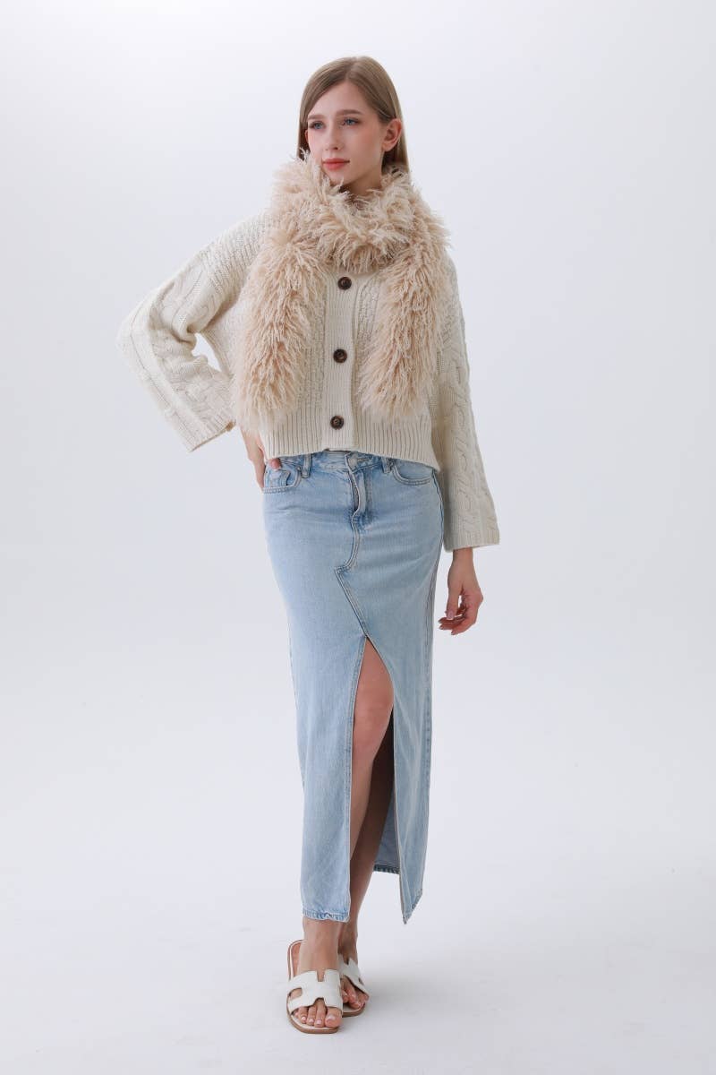 Leto Accessories – Engroshandel Tørklæde - Dame – Fjerlet Elegance Tørklæde – Blødt Tekstureret Vinteromslag2