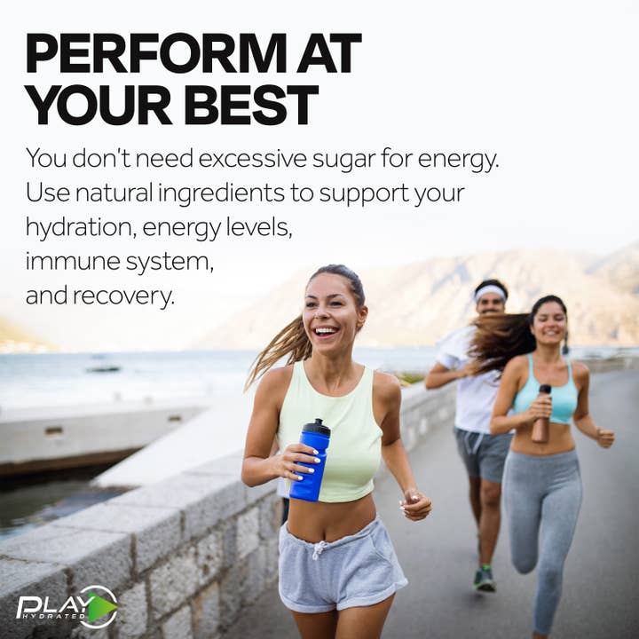 PLAY HYDRATED - Wholesale Powdered health drink - SAMPLE PACK 4 Flavors Electrolytes Hydration 40 Tablets13