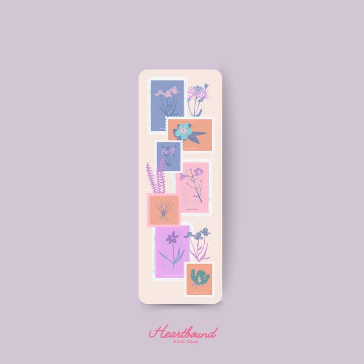 Heartbound Book Shop - Wholesale Bookmark - Flower Stamp Bookmark1