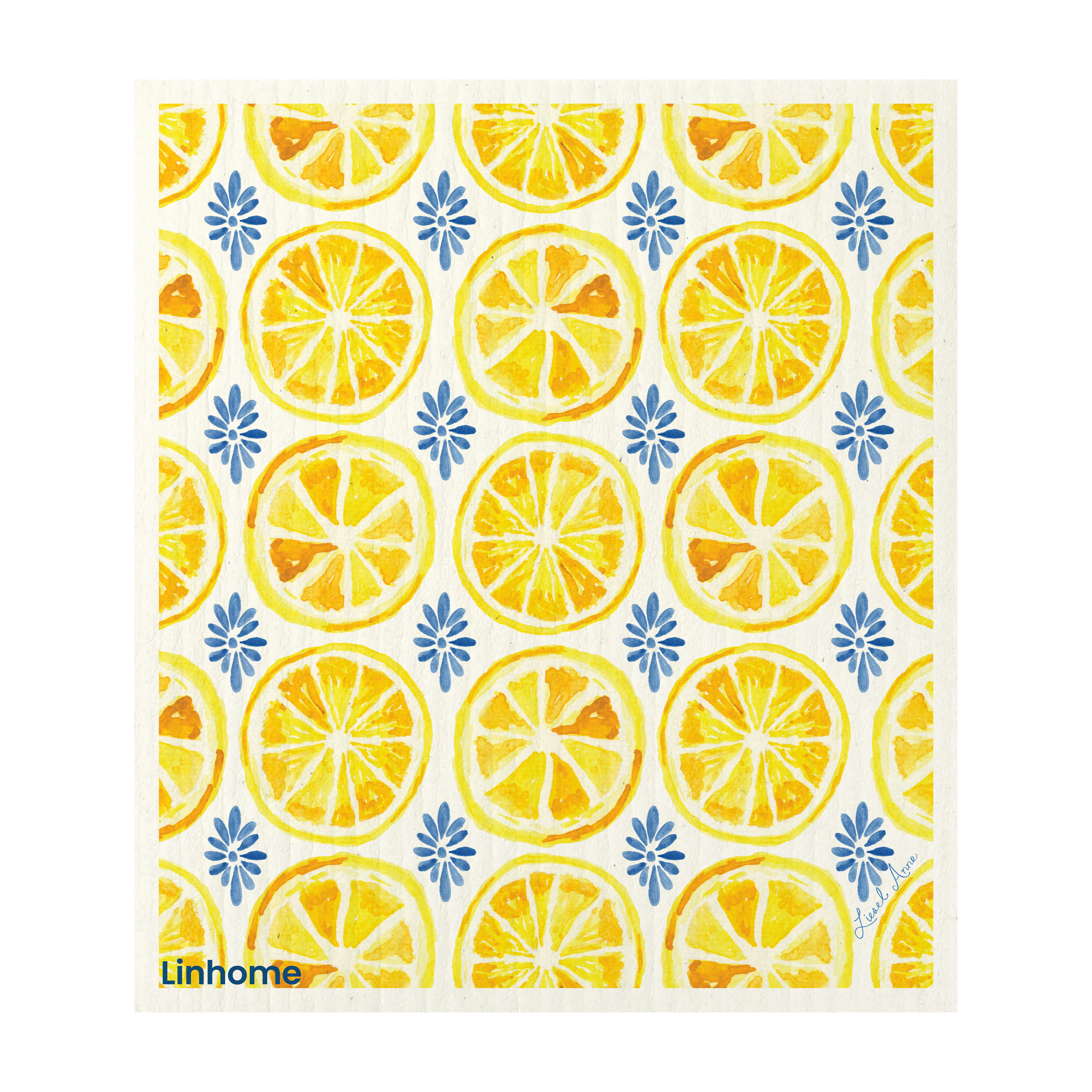 Linhome - Wholesale Dishcloth - Lemon Zest Tile - Linhome x Liesel Anne Swedish Dishcloths - 1 Pack0