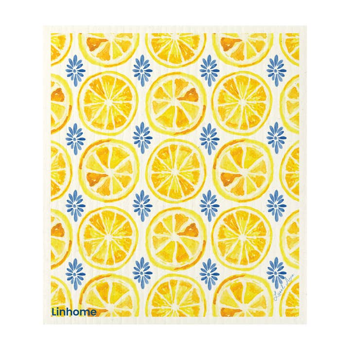 Linhome - Wholesale Dishcloth - Lemon Zest Tile - Linhome x Liesel Anne Swedish Dishcloths - 1 Pack