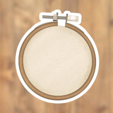 Embroidery Hoop, Vinyl Sticker, Embroidery Tools, Laptop Sticker, Phone Sticker, Tumbler Sticker, Hobby, Crafter, Craft for wholesale by All for Iris