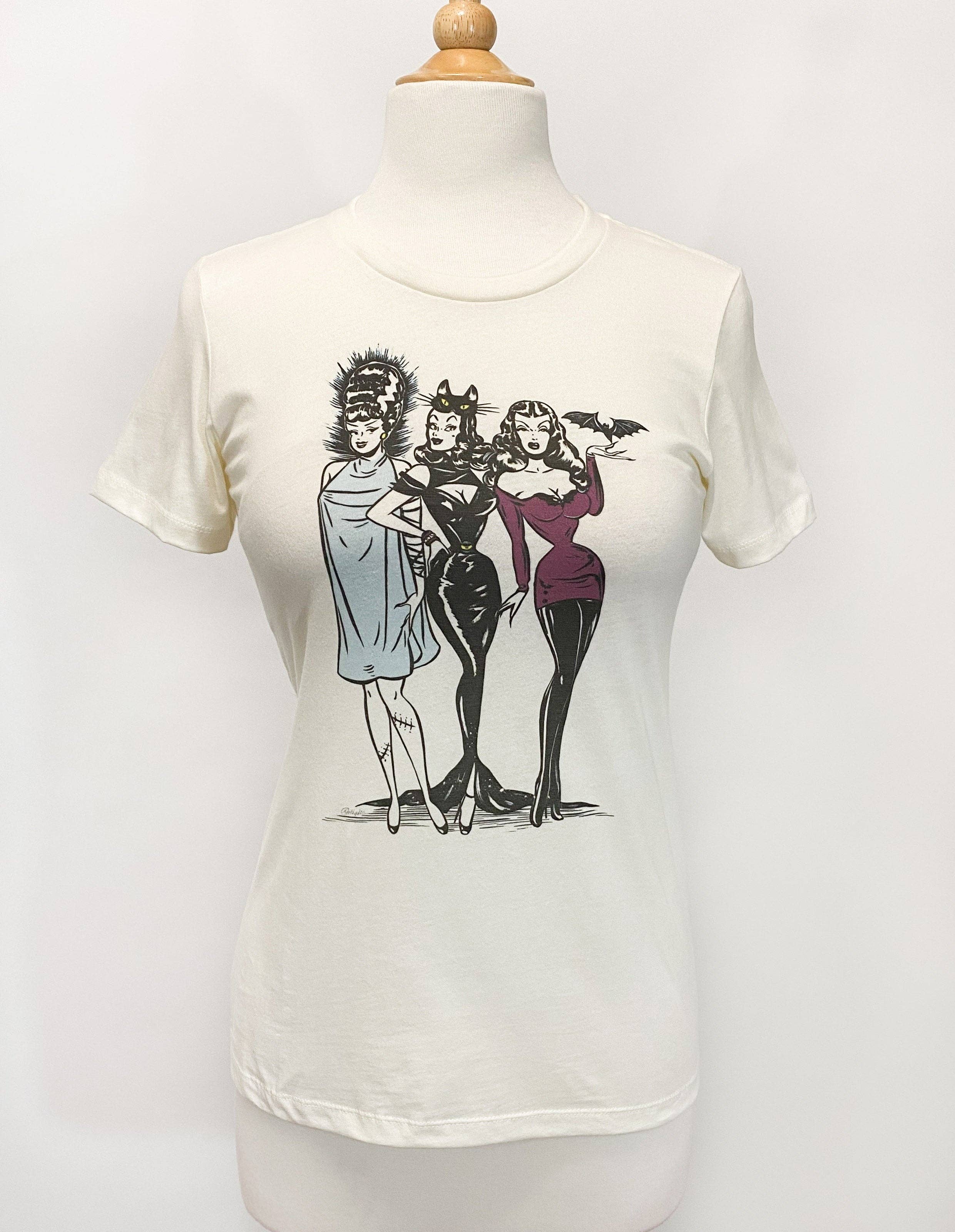 Mischief Made - Wholesale T-shirt met print - Dames - T-shirt met pasvorm van The Ladies Who Lunch in ivoor4