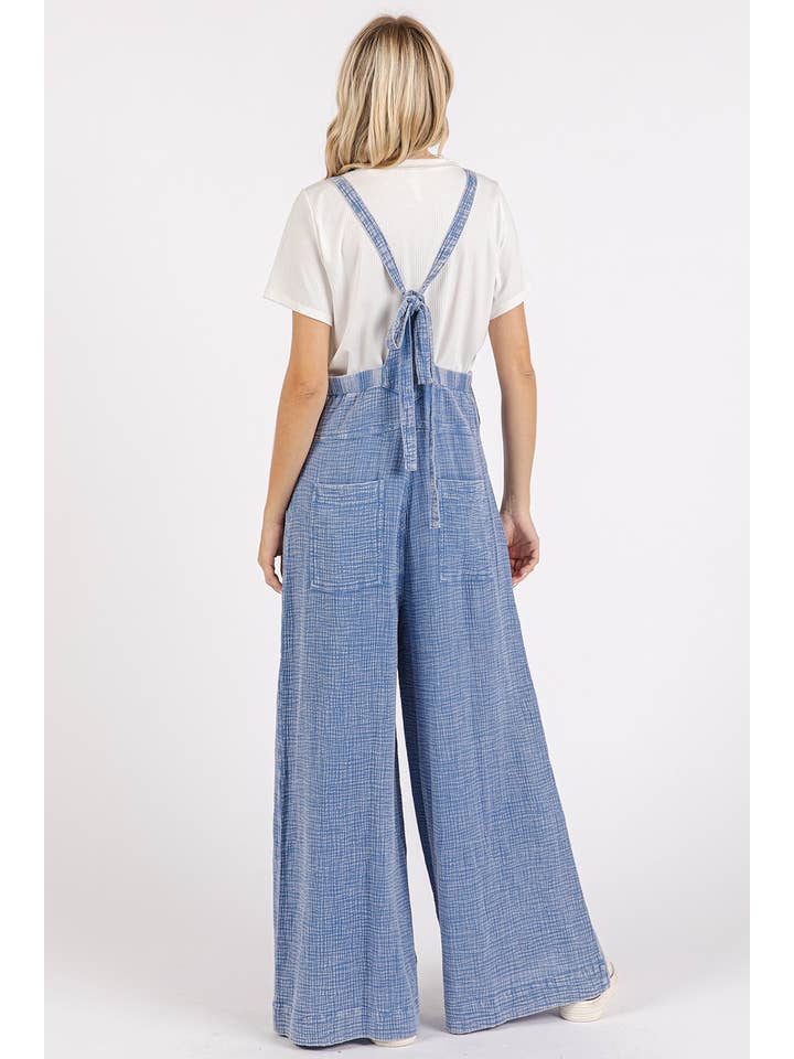 mittoshop - Wholesale Jumpsuit - Women's - MINERAL WASHED WIDE LEG JUMPSUIT