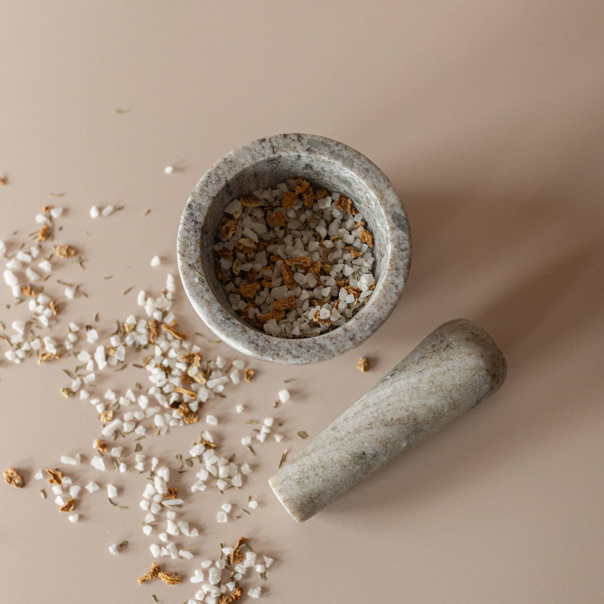 Foreside Home & Garden - Wholesale Mortar & Pestle - Soren Beige Marble Mortar And Pestle Set 20