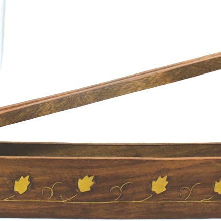 Flip Top Wood Ash Catcher with Storage for wholesale by The Incense Sampler Works