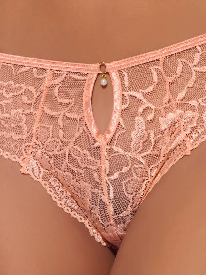 House of Desire - Vente Sous-vêtements – femme - TANGA À TROU DE SERRURE EN DENTELLE EXTENSIBLE GIGI17