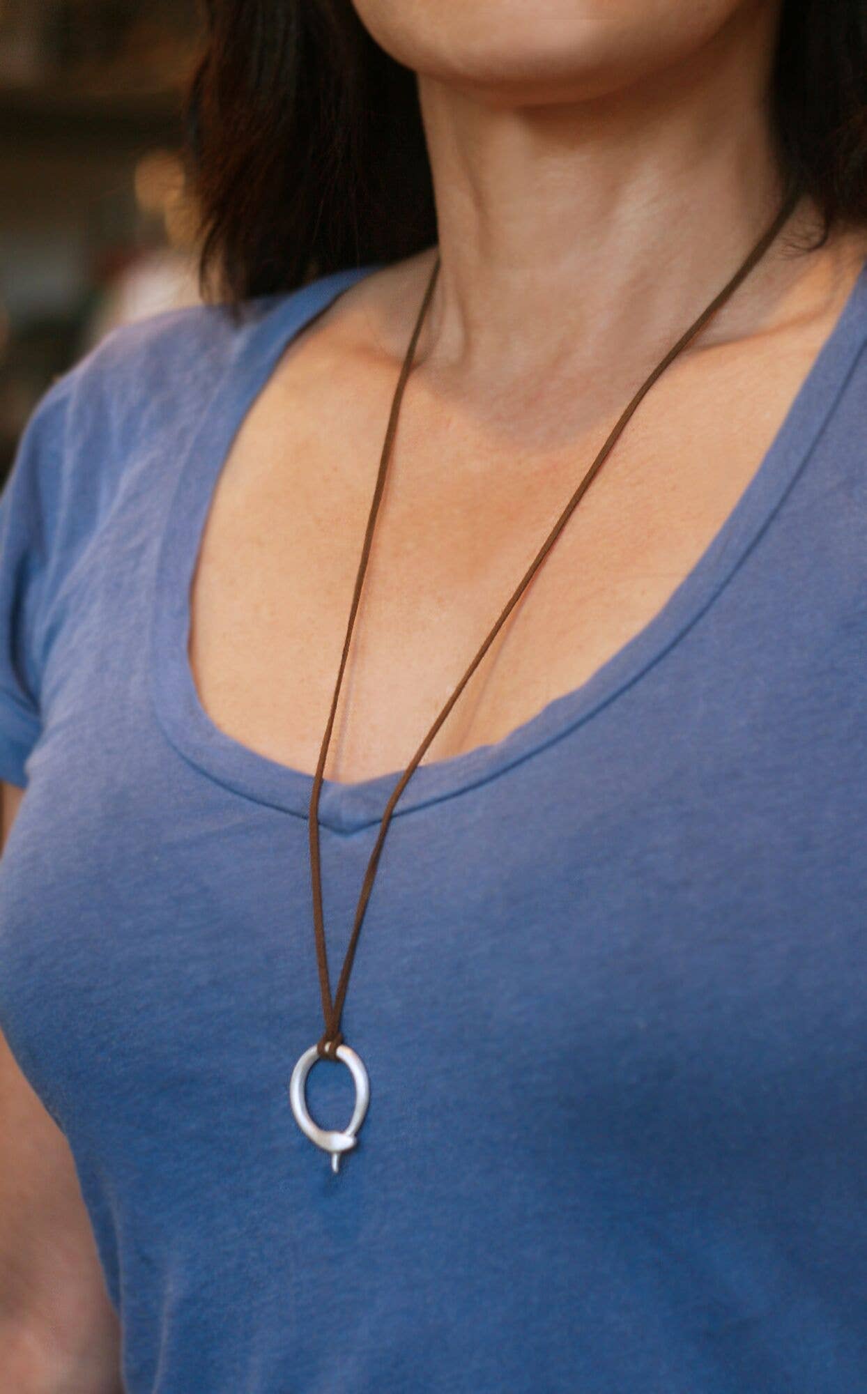 Michelle Chang - Wholesale Pendant/Charm Necklace - Snake Tail Necklace in Sterling Silver1