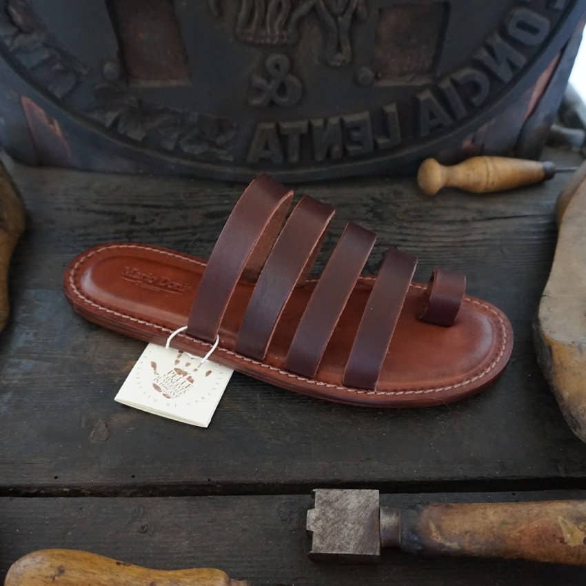 Mario Doni - Wholesale Sandals - Men's - Men's Leather and Vegetable-Tanned Leather Flip-Flops7