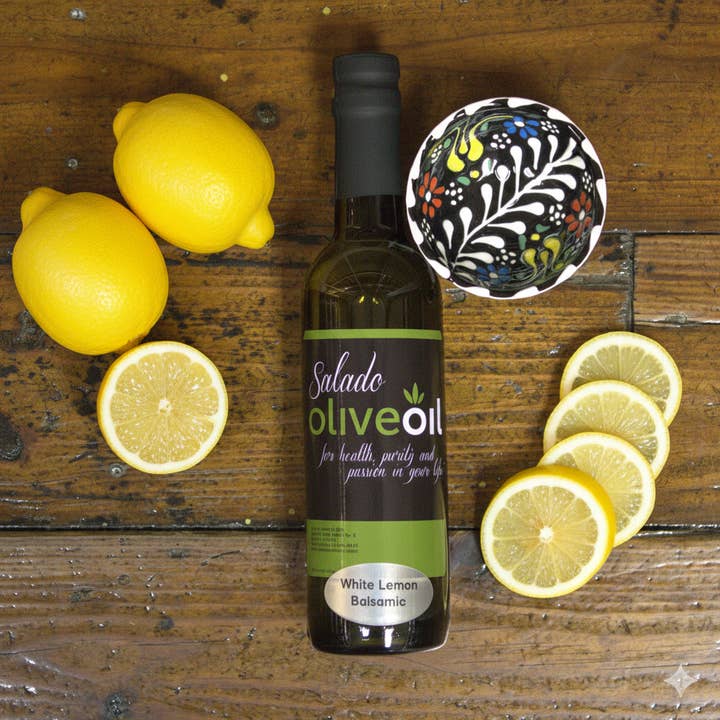 Lemon White Balsamic Vinegar for wholesale by Salado Olive Oil Company